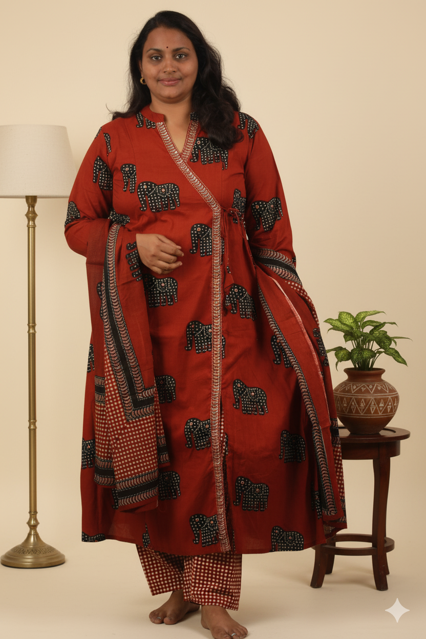 Timeless Sanganeri Orange