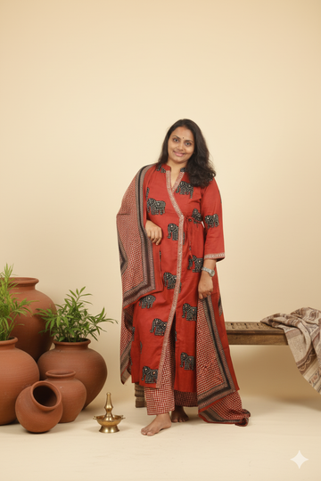 Timeless Sanganeri Orange